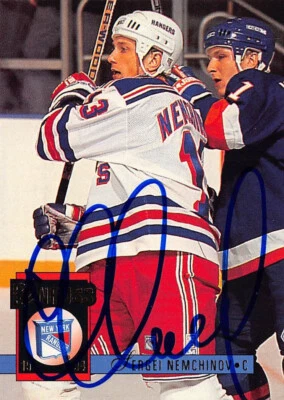 Sergei Nemchinov autographed Hockey Card (New York Rangers) 1994 Donruss #214 - Image 1 of 2