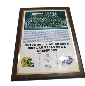 Las Vegas Bowl 1997 Oregon Ducks Football Team-Issued Photo Plaque vs Air-force - Picture 1 of 6