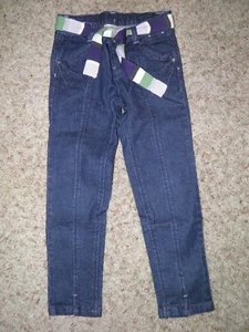 Girls Gymboree Dance Team Belted Blue Jeans Size 5 - Picture 1 of 2