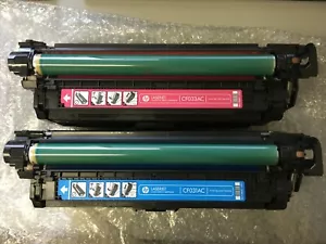 HP Laserjet Toner Magenta CF033AC und Cyan CF031AC - Bild 1 von 3