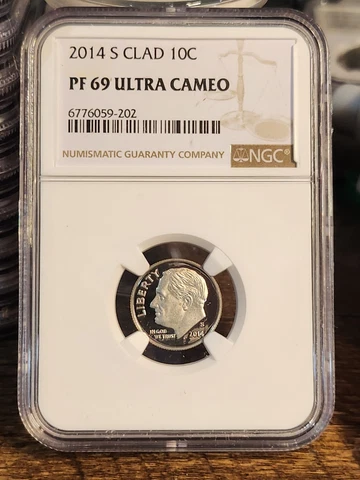 2014 S Clad  Proof Roosevelt 10c, NGC Certified PF 69 ULTRA CAMEO, 202 Cover