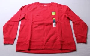 Tek Gear Women's L/S Ultrasoft Fleece Crewneck Sweatshirt EJ2 Red Large NWT - Picture 1 of 3