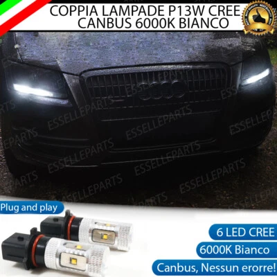 2x LAMPADE POSIZIONE P13W LED DRL AUDI Q5 CANBUS BIANCO 6000K NO ERROR - Immagine 1 di 2