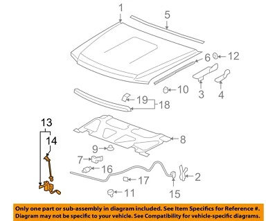 GM OEM Hood-Latch Lock Release 20763454 - Image 1 of 2