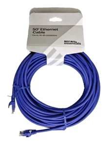 Best Buy essentials - 50' Cat-6 Ethernet Cable - Blue (Brand New) - Picture 1 of 2