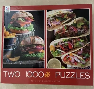 TWO Ceaco 1000 pc puzzles - Burgers & Tacos - COMPLETE - Picture 1 of 3