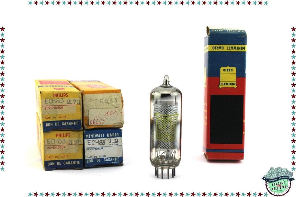 TELEFUNKEN ECH83, various labels, Tube, lampe Röhre Valve Lampa. NOS, NIB. X1