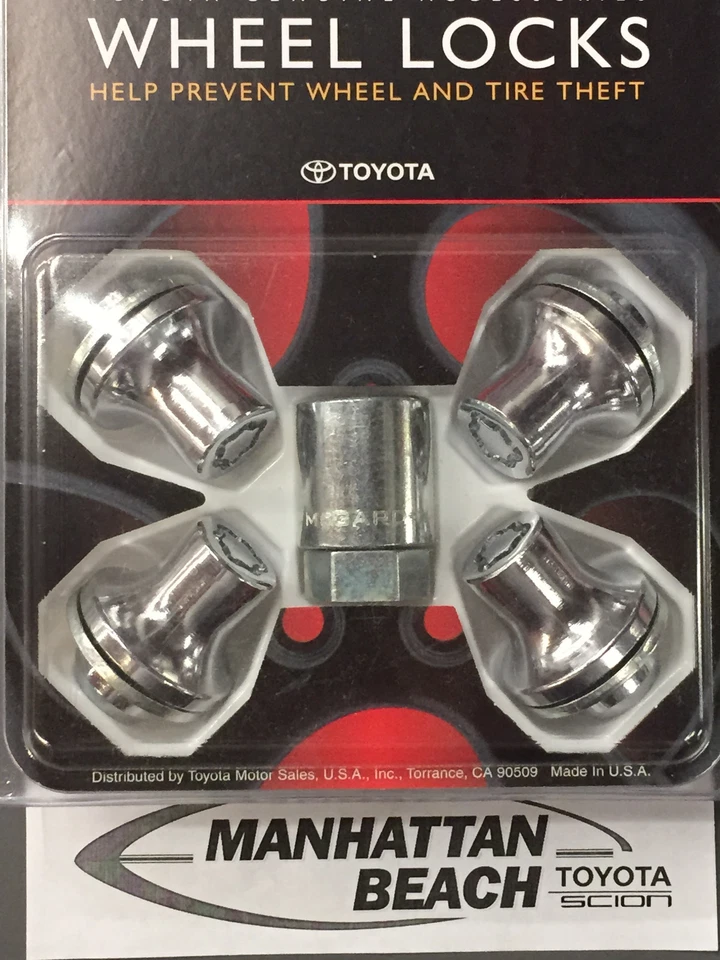 TUNDRA, SEQUOIA & LAND CRUISER ALLOY WHEEL LOCKS GENUINE TOYOTA PT276-60070 - Imagem 1 de 1