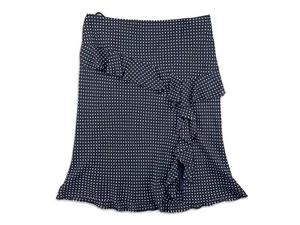 Y2K Ruffle Silk Midi Polka Dot Skirt Size 16 NWT - Picture 1 of 9