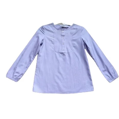 Brooks Brothers Purple Lavender Thin PinStripe - Girls Cotton Blouse Sz 12 NWOT - Image 1 of 4