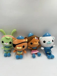 Lot of 4 Octonauts Plushes 10” Captain Barnacles, Tweak, Kwazii, & Dashi - Picture 1 of 7