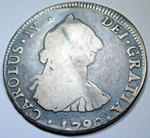 1790/89 Overdate Mint Error Spanish Bolivia 4 Reales 1700's Colonial 4R Coin - Picture 1 of 2