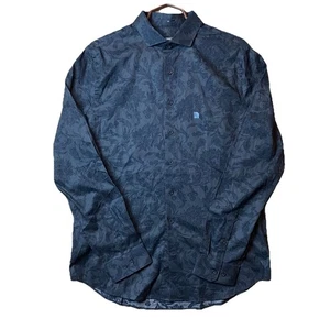 Express Men’s Dress Shirt Black Floral Print Long Sleeve Size L Slim NWT $70 - Picture 1 of 7