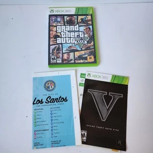 Xbox 360 Grand Theft Auto 5 GTA Los Santos Map And Case Only NO GAME - Picture 1 of 7