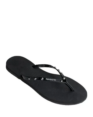 Sandalias chanclas Havaianas You Spikes para mujer 7/8 negras tanga abierta sin cordones Foto 1 de 4