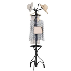 De colección Metal Perchero Sombrero Perchero Árbol Soporte Percha Ganchos Soporte Paraguas Nuevo - Imagen 1 de 12
