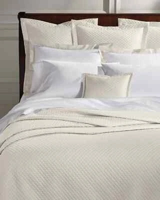 Ralph Lauren 300 TC Quilted Sateen Argyle Parchment King Sham $185 NIP - Image 1 of 4