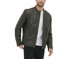 Cole Haan Mens Leather Moto Jacket Dark Brown Size Xl