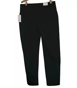 Pantaloni donna Crown & Ivy nuovi con etichette neri pull on elasticizzati 10P abbigliamento da lavoro biz casual - Foto 1 di 7