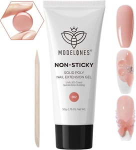 Solid Builder Gel for Nails, Non-Sticky Poly Gel Upgraded Nail Extension Nude Ha - Picture 1 of 9