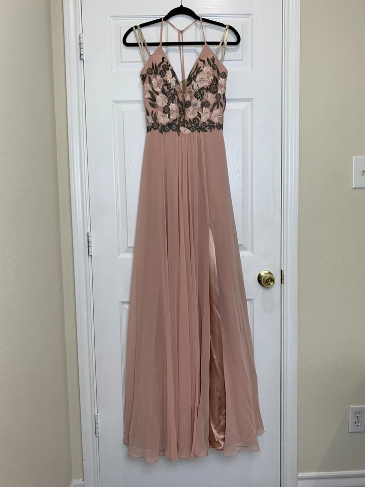 Vestido Faviana 1000 Vestido Floral Bordado Gasa en Rosa Talla 6 Foto 1 de 4