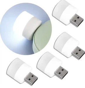 4/6/8 pcs USB Night Light 1W Portable Plug-in Mini LED Lamp Bulb, White Color - Picture 1 of 11