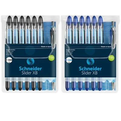 Schneider Kugelschreiber Slider Basic Kuli XB, 6er Etui (+ 1 x Rave)