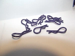  Speedmind Heavy-Duty Bent Body Clips Purple 10Pcs - Picture 1 of 3