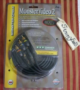 Monster Video RCA Component Cable GOLD Plated MV2CV 2M HDTV Resolution 6 feet - Picture 1 of 6