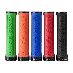 New Rockbros Bicycle TPR Rubber Non-slip Handlebar Aluminum Alloy Lock-on Grips - Picture 1 of 17