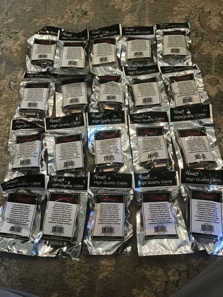 Lote de 20 adaptadores Rosewill RCW-702 - DVI-I (24 + 5 pines) hembra a hembra Foto 1 de 1