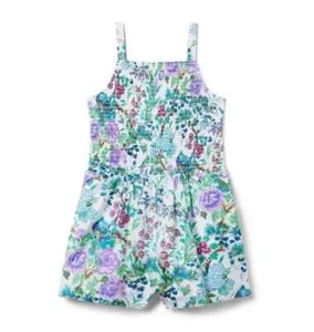 Janie and Jack The Mia Smocked Romper, Girls Size 12 - Picture 1 of 4