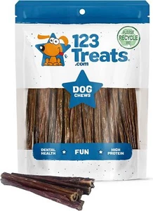 Beef Stick Dog Treats - 100% Natural Esophagus Gullet for Dogs (6" - 30 Count) - Picture 1 of 10