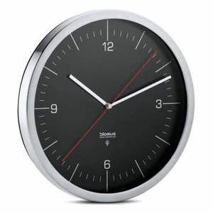 Blomus Crono Funkuhr, Wanduhr, Uhr, mit Zifferblatt, Edelstahl Klarglas, Schwarz - Picture 1 of 1