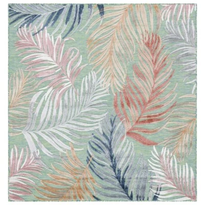 SAFAVIEH Outdoor CBN445Y Cabana Collection Green / Rust Rug - Image 1 of 4