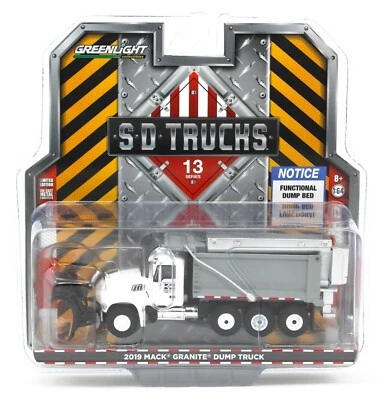 1:64 GreenLight *SD TRUCKS 13* 2019 Mack Granite Dump Truck w/SNOW PLOW *NIP* - Image 1 of 2