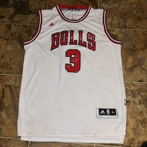 Chicago Bulls Dwayne Wade Adidas Jersey #3 Men's  XL White Swingman - Picture 1 of 9