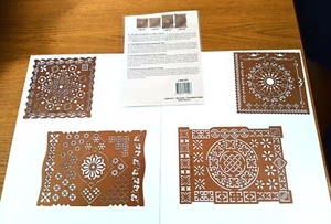 4 x Bronze Colour Metal Embossing & Die Cutting Stencils - Picture 1 of 4