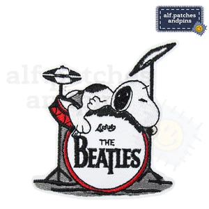 Snoopy X The Beatles Patch Die Peanuts Kult Woodstock Bügelbild Aufnäher Flicken - Bild 1 von 2
