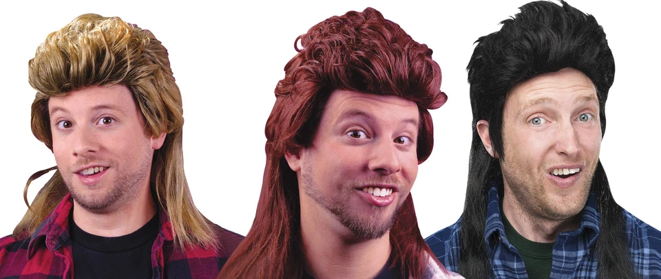 Peluca Disfraz Salmonete Rockin' Años 80 Adulto  Foto 1 de 1