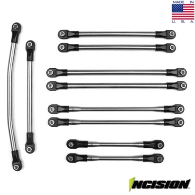 Incision IRC00070 1/4 Stainless Steel 10pc Link Kit SCX10-II - Image 1 of 2