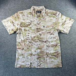 TACHUNTFISH AOR1 Mojito Camouflage Camo Button Short Sleeve Shirt Men's XXL 2XL - Picture 1 of 7