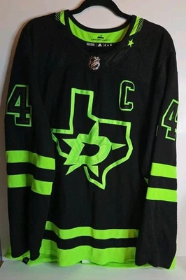 Camiseta Adidas Dallas Stars autêntica preta verde tamanho 56 - Imagem 1 de 4