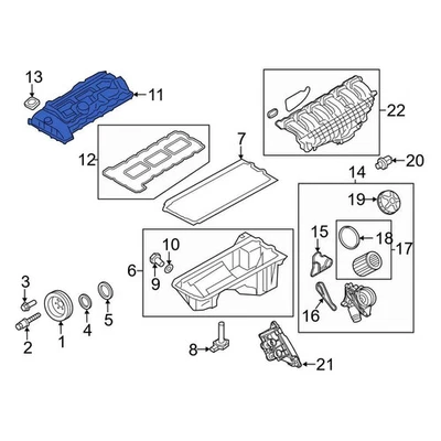 For BMW X5 2011-2018 BMW 11127570292 Engine Valve Cover Foto 1 de 4
