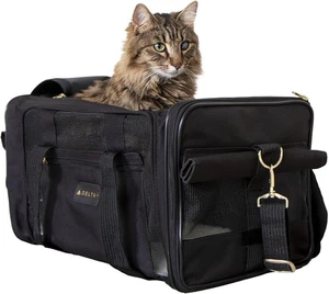 Sherpa Delta Deluxe Airline Approved Travel Pet Carrier, Black - Size Medium Pet - Bild 1 von 12