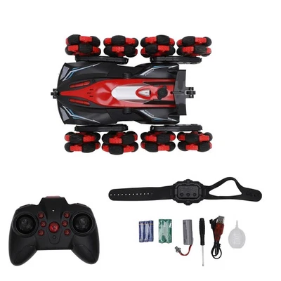 (Rot) 8 RC Stunt-Auto 2 4 GHz Wassersprühfunktion Musik Lichteffekte - Bild 1 von 4