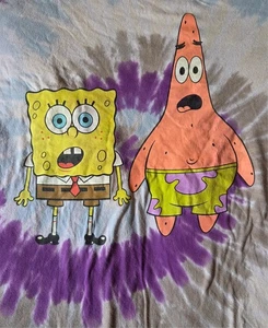Nickelodeon Spongebob and Patrick Purple Swirl Tie Dye TShirt Size XL - Picture 1 of 3