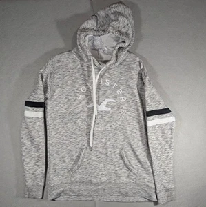 Hollister California Hoodie Damen Small grau Pullover Sweatshirt gestreift Ärmel - Bild 1 von 10