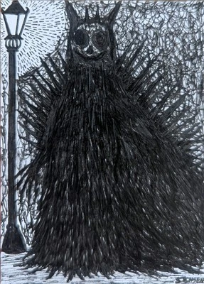 ACEO ORIGINAL Art Card Halloween Horror Weird Creature Ink Pen Illustration OOAK - Image 1 of 4