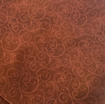 Cotton Quilting Fabric Jennifer Sampou Rust Scroll Robert Kaufman BT Half Y W11 - Image 1 of 3